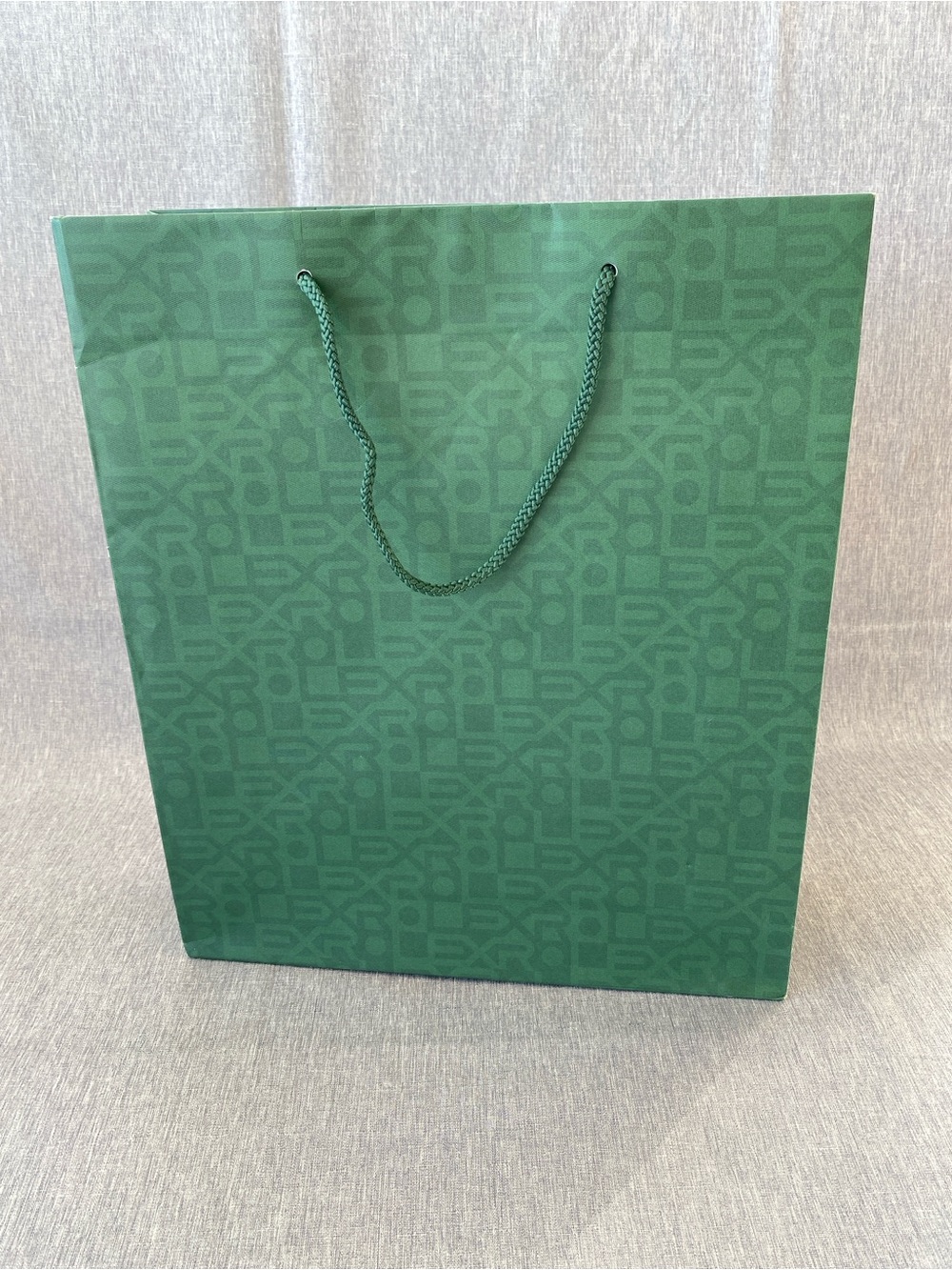 Authentic Rolex | Green Monogram Logo Pattern Shopping Bag Gift Storage Large - Picture 2 of 16